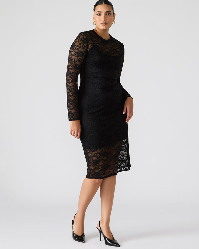 HAILEE LACE DRESS BLACK