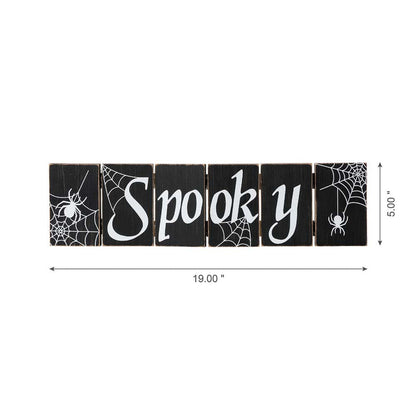 Halloween Wooden Hinged Table Signs (Spooky and Wicked)