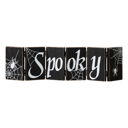 Halloween Wooden Hinged Table Signs (Spooky and Wicked)