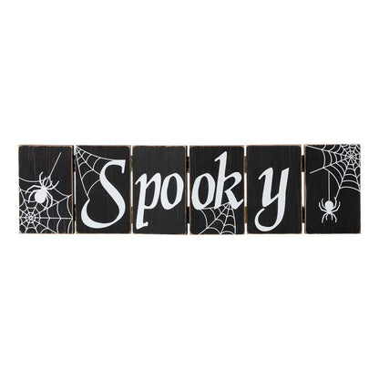 Halloween Wooden Hinged Table Signs (Spooky and Wicked)