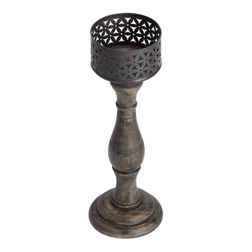 Handcrafted Ornate Baroque Pillar Candle Lrg