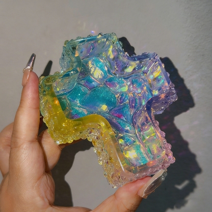 Handmade Diamond Cross Storage Box Resin Mold Set