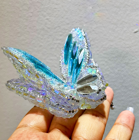 Handmade Diamond Large Double-Layer Butterfly Ornament Resin Mold
