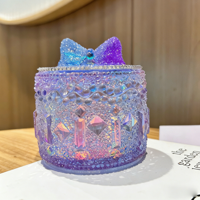 Handmade Diamond Round & Square Storage Jars Resin Mold