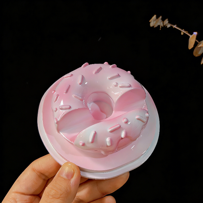 Handmade Donut-Shaped Phone Stand Ornament Resin Mold