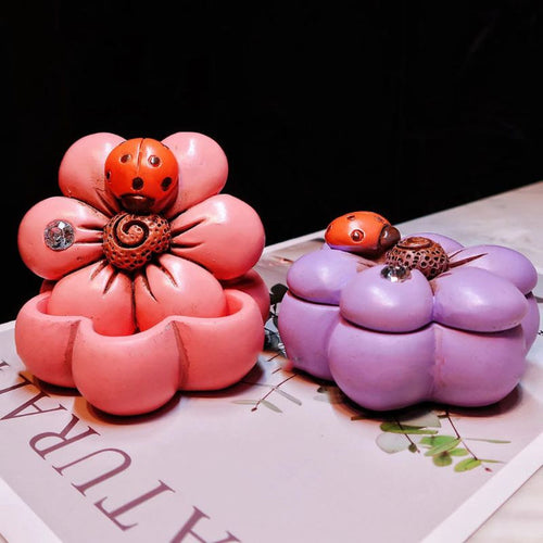 Handmade Ladybug Storage Box Resin Mold