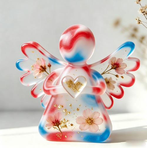 Heart Angel Ornament Resin Mold