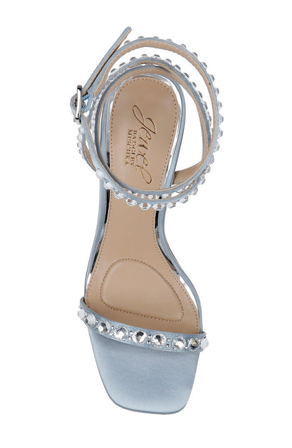 Powder Blue | Hosana Sexy Stiletto with Gemstone-Studded Wraparound Strap