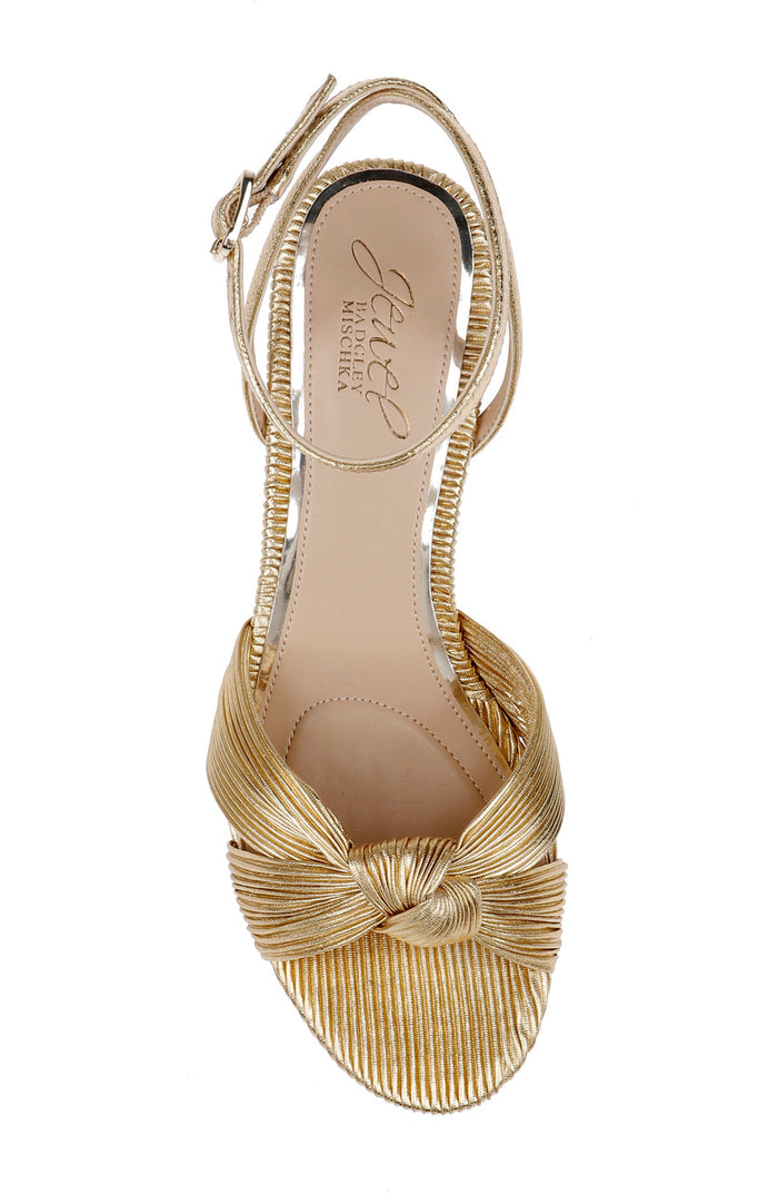 Gold | Hudson Pleated Sandal Top