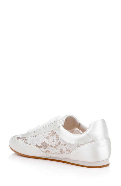 Ivory Lace | Inez Fashion Athletic Sneaker Back Side