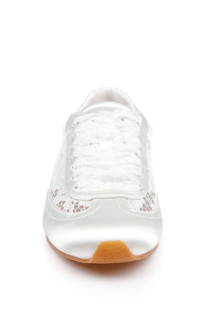 Ivory Lace | Inez Fashion Athletic Sneaker Front