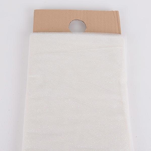 Ivory Glitter Tulle 54" x 10 Yards