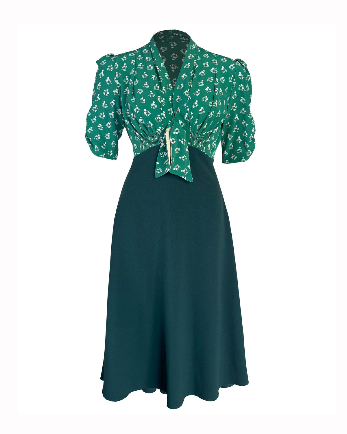 1930s Jitterbug Dress - Dia Deco Emerald
