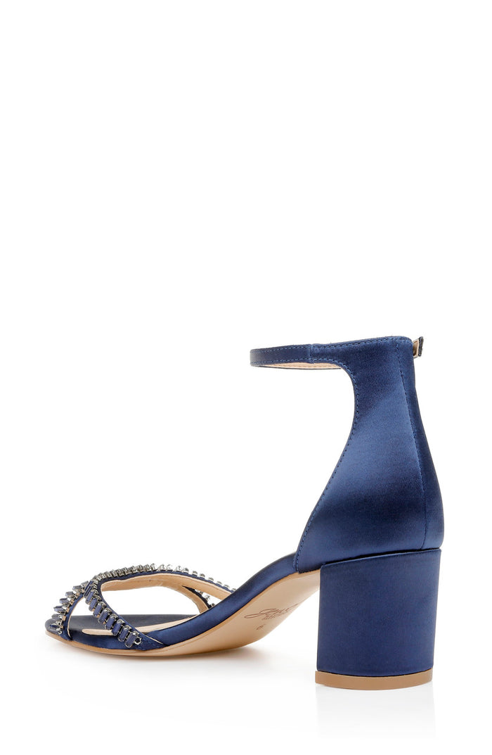 Navy | Joanne Strappy Block Heel Back Side