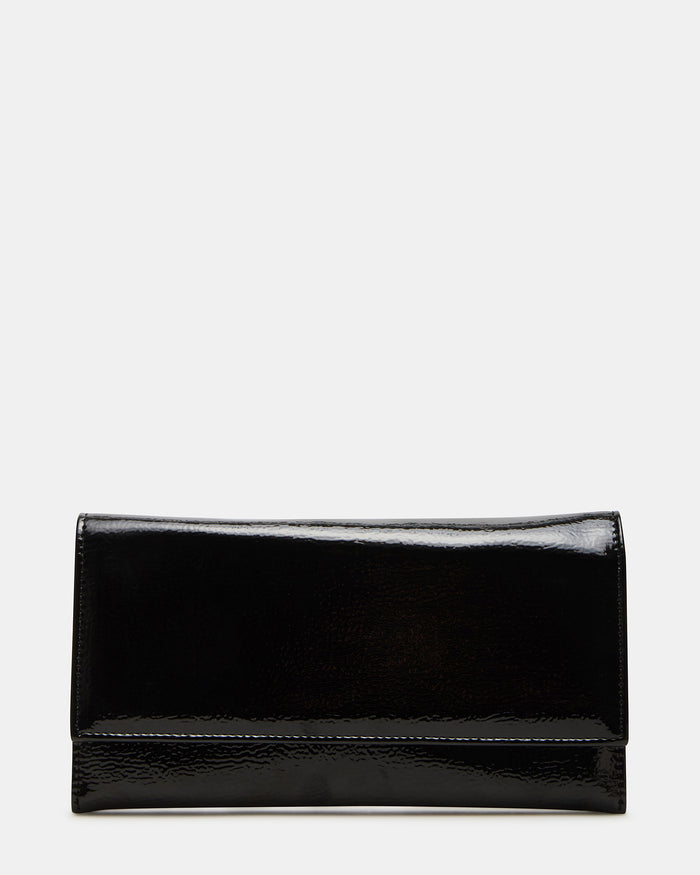 JULIANA Bag Black Patent Crossbody Clutch Handbag | Steve Madden