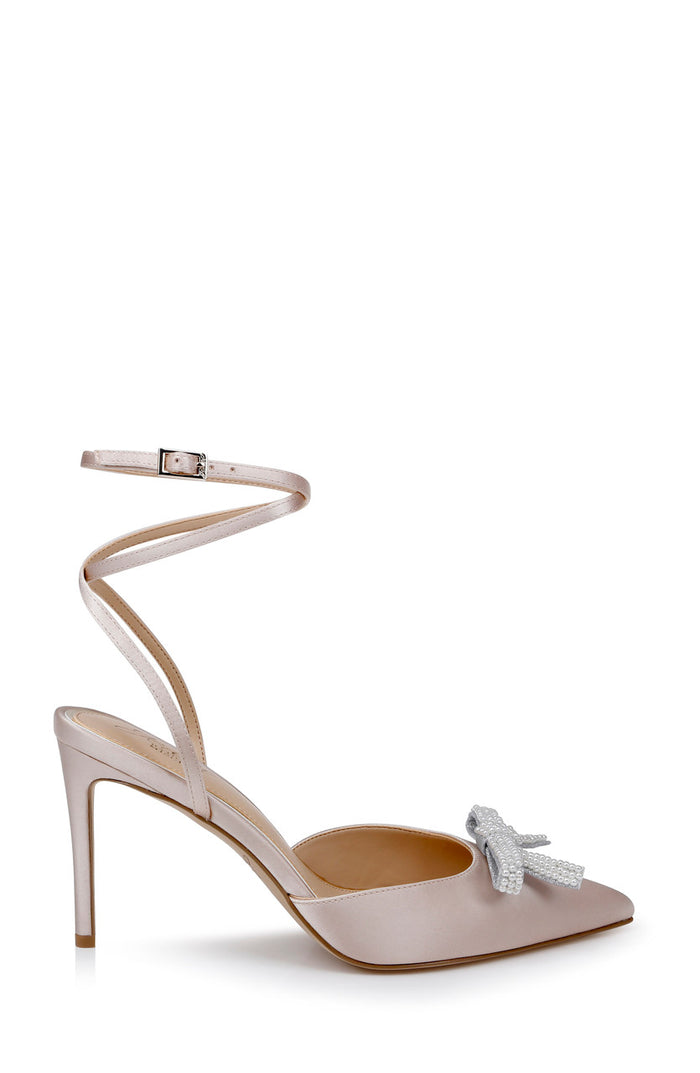Champagne | Kynlee Wraparound Ankle Strap Stiletto