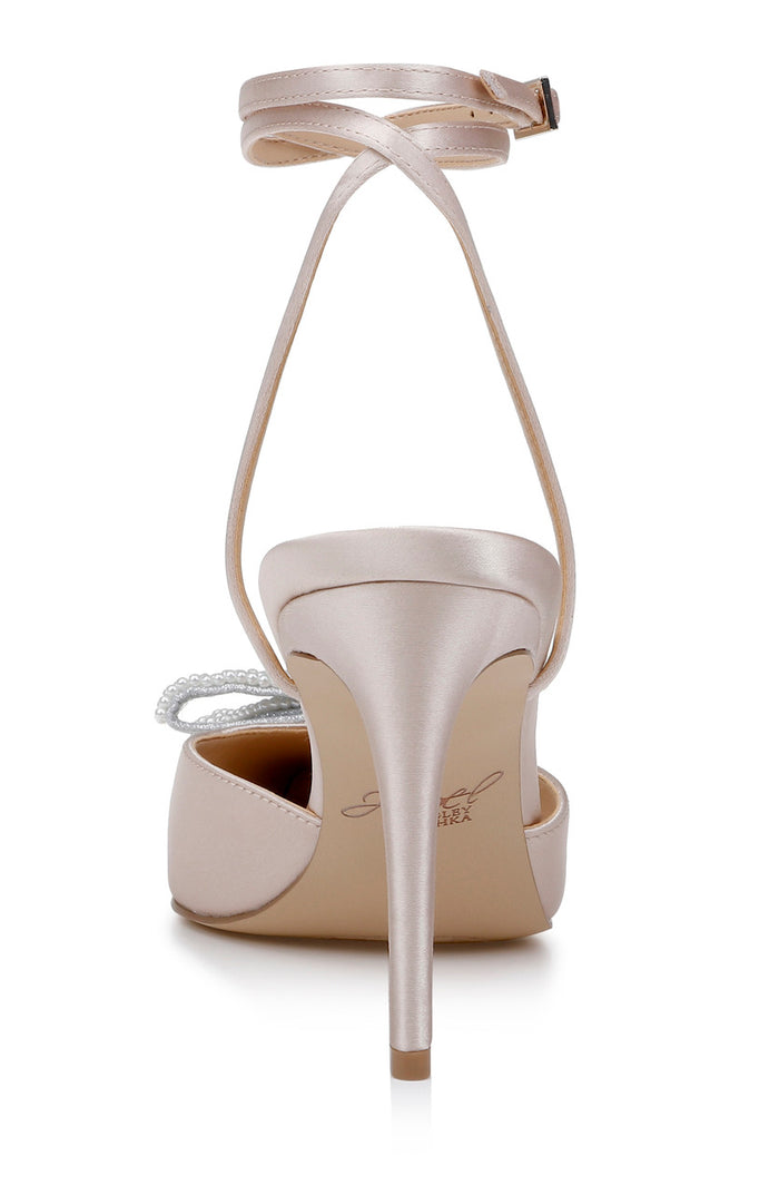 Champagne | Kynlee Wraparound Ankle Strap Stiletto