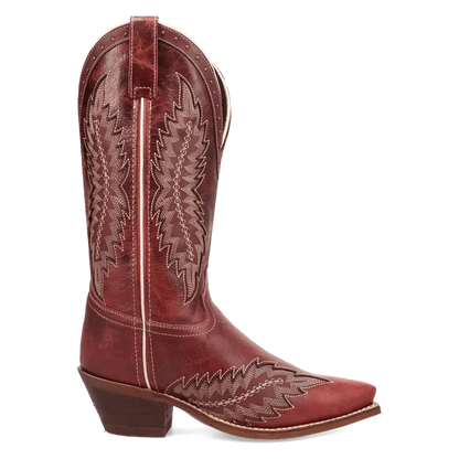 Laredo Women's Coyote Creek Snip Toe Leather Boot in Red