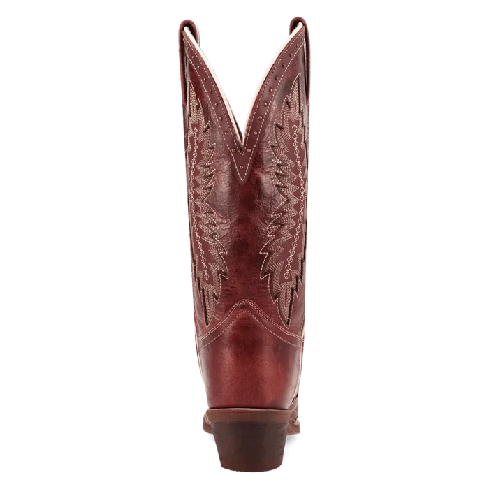 Laredo Women's Coyote Creek Snip Toe Leather Boot in Red
