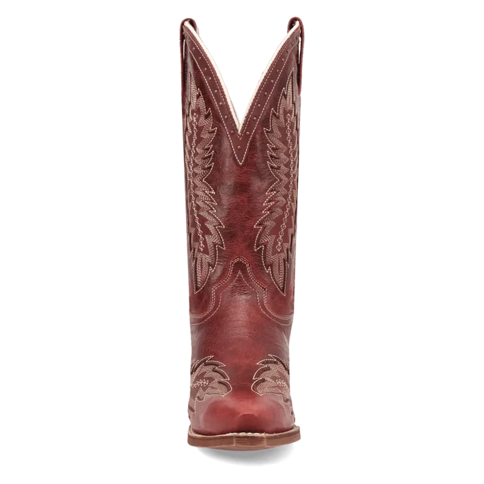 Laredo Women's Coyote Creek Snip Toe Leather Boot in Red
