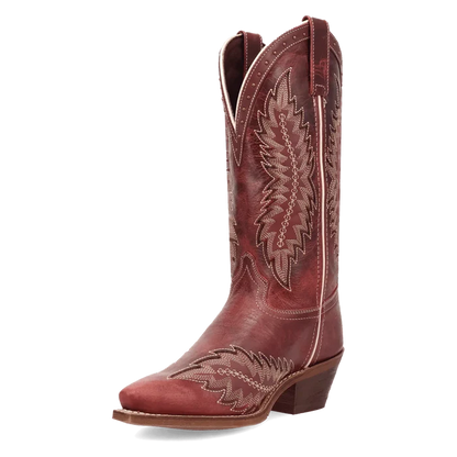 Laredo Women's Coyote Creek Snip Toe Leather Boot in Red