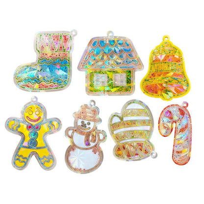 Laser Christmas Gingerbread Man Gloves Socks Pendant Resin Molds