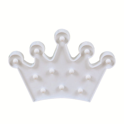 LED 5 Pt. Crown for Home Decor, Walls, Room, Desk & Backdrops (Blue,Yellow,White,Pink) Battery Operated