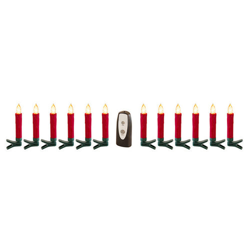 LED Clip On Taper Candle 4.5" H Set/24