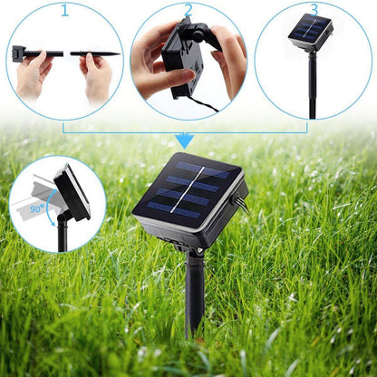 LED Solar Powered String Water Droplets Lights Outdoor Decoration (30 LED with 8 Modes)