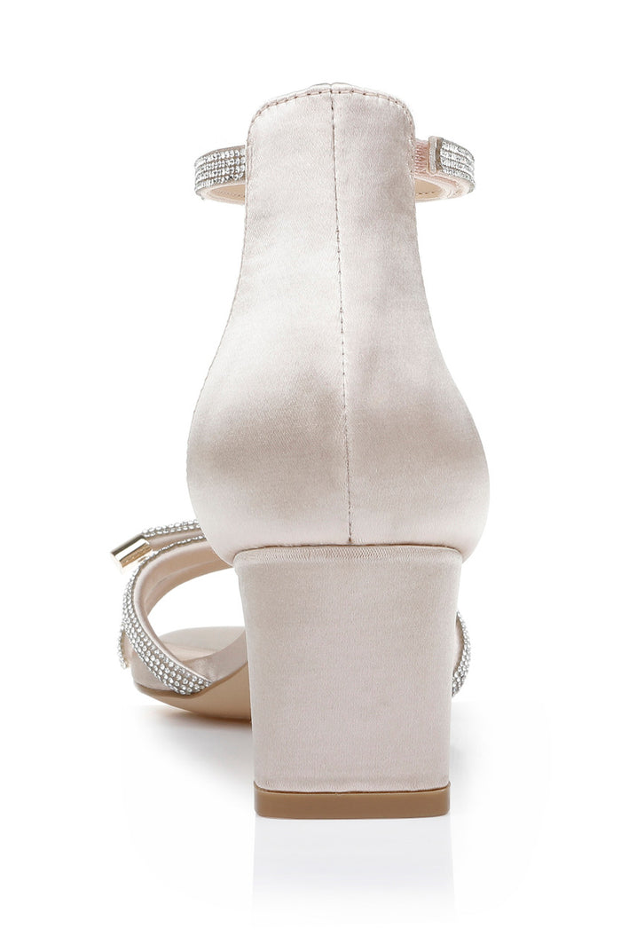 Champagne | Lena Knotted Mid Heel