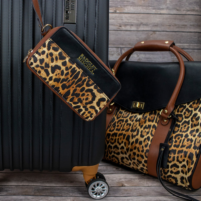 Leopard Vegan Leather Pouch Belt Bag leopard travel set
