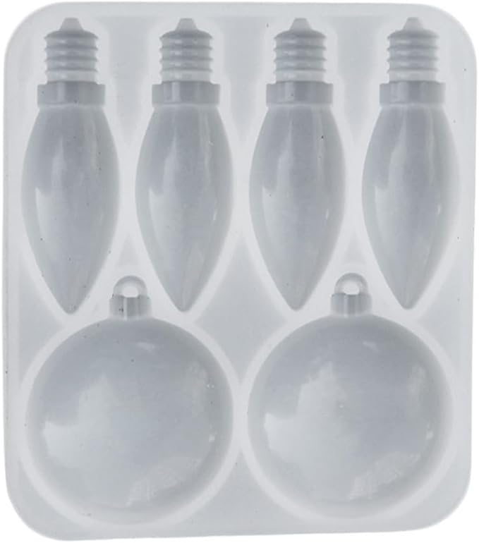 Light Bulb Pendant Silicone Mold Christmas Ornament Resin Mold