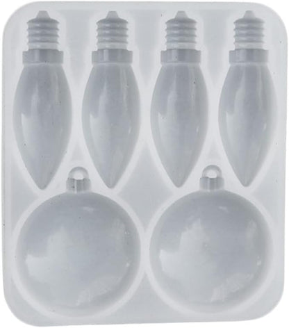 Light Bulb Pendant Silicone Mold Christmas Ornament Resin Mold