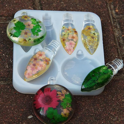 Light Bulb Pendant Silicone Mold Christmas Ornament Resin Mold