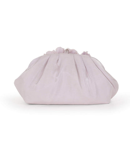 Lilac | Lottie Floral Applique Pouch Clutch