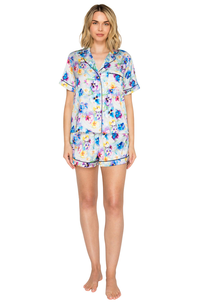 Blue Floral Print / L