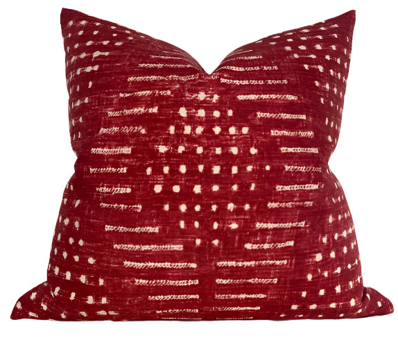 Mali Pillow Cover in Red, Thibaut Pillows