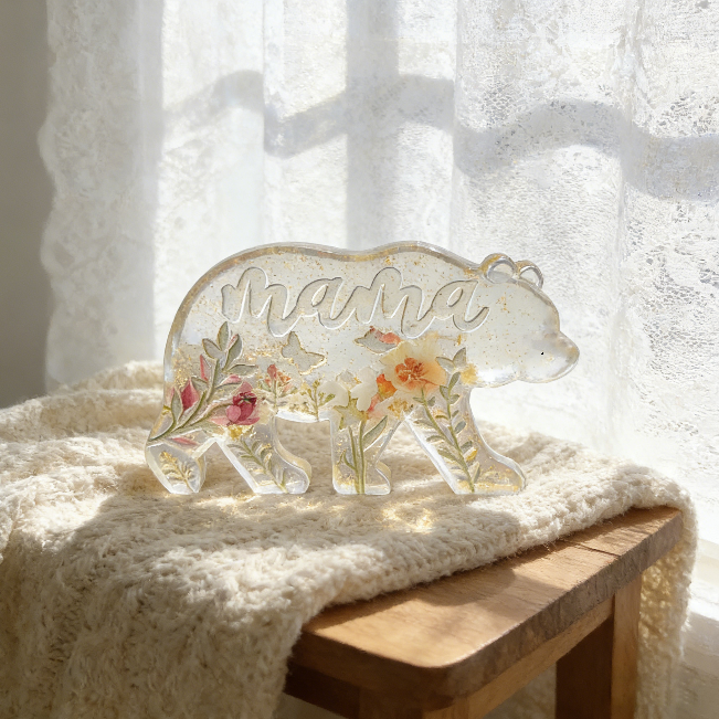 Mama Bear Ornament Resin Mold