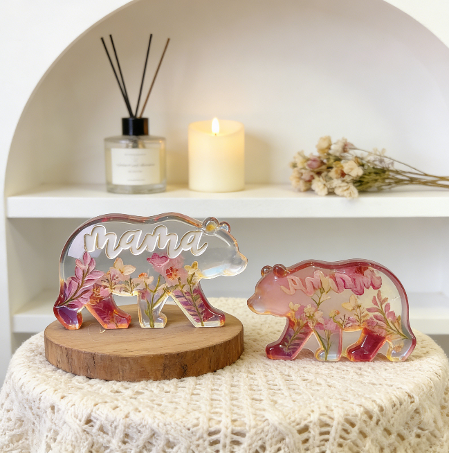 Mama Bear Ornament Resin Mold