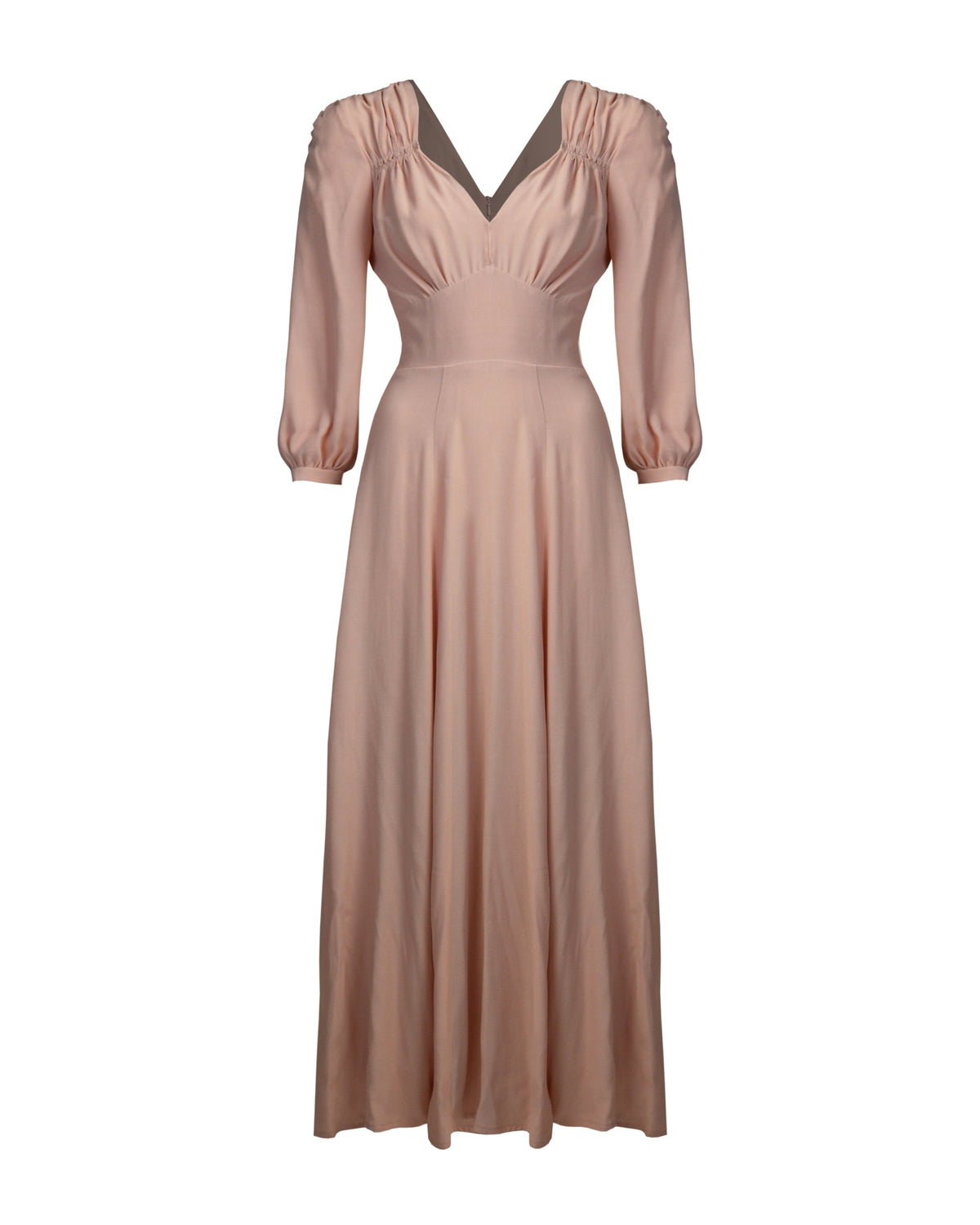 1940s 'Marian' Midi Dress - Blush Pink
