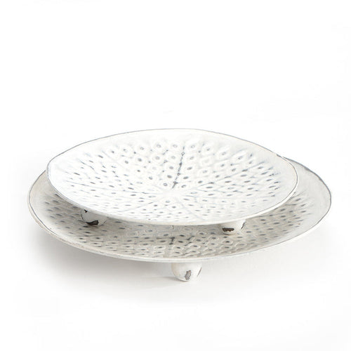 Metal Punched Candle Plate Big