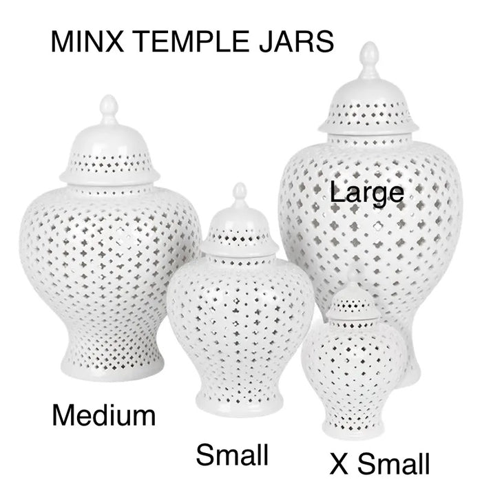 Minx White Temple Jar Medium