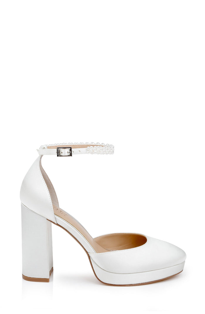 Ivory | Noble Platform Pumps Side
