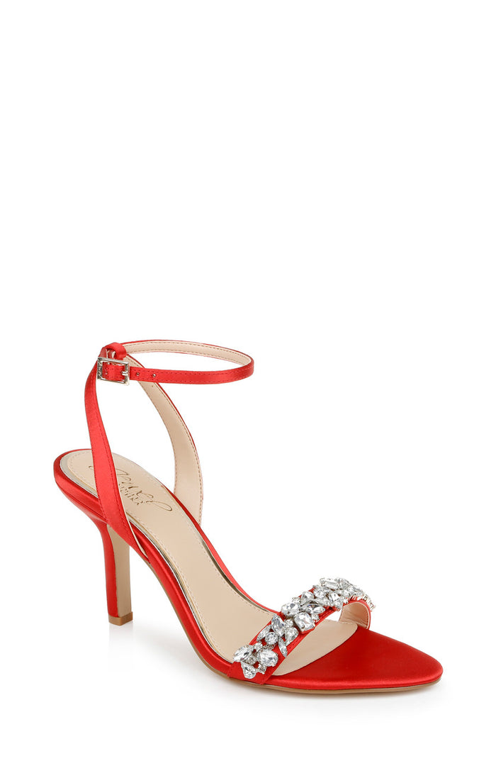 Scarlet Red | Ojai Crystal Adorned Sculpted Stilettos