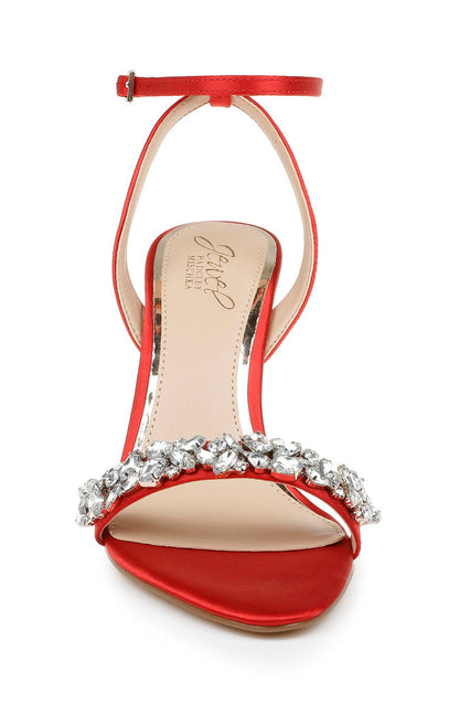 Scarlet Red | Ojai Crystal Adorned Sculpted Stilettos