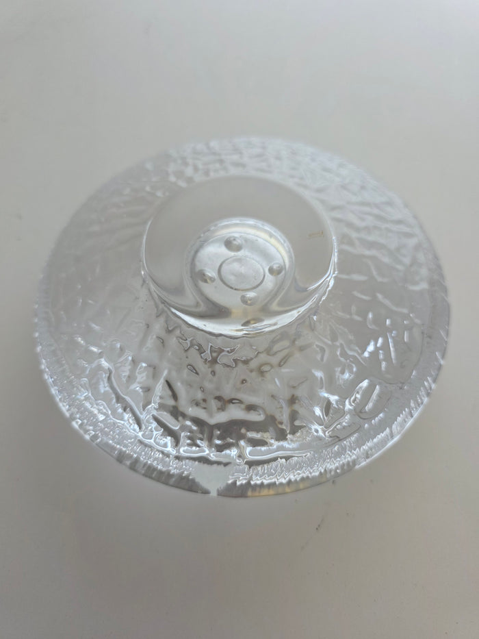 Orrefors Swedish tee light  signed -