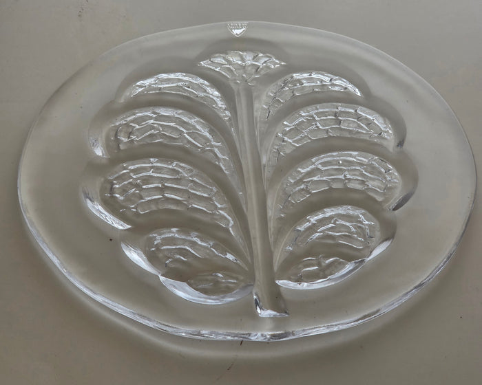 Orrefors SwedishEden leaf serving plate  signed -