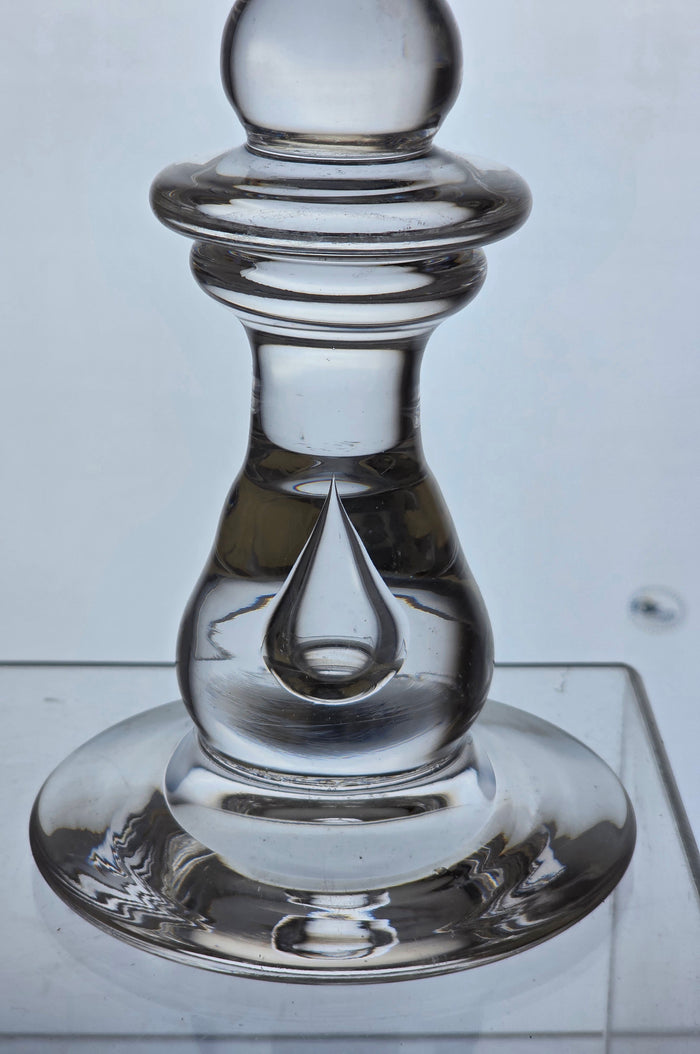 Pair of hand made Glass candle sticks