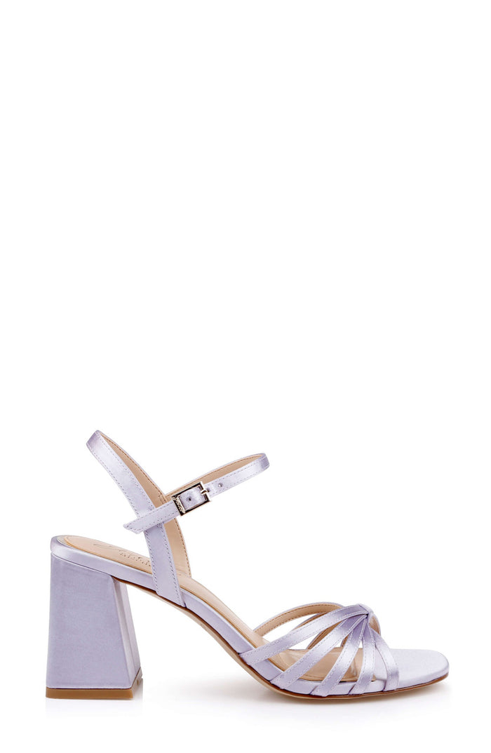Ice Satin | Patience Block Heel Sandal Side