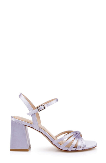 Ice Satin | Patience Block Heel Sandal Side